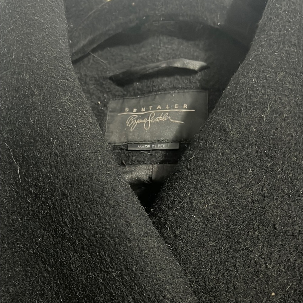 Sentaler Black Wool Coat